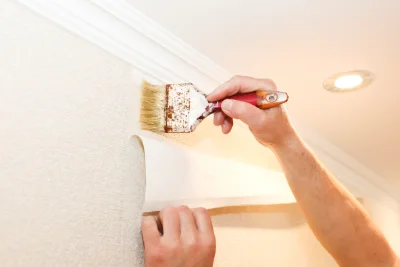 Pose de papier peint à la Flotte — revêtements muraux et toiles de verre